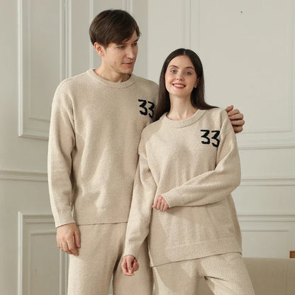 Couple's Fleece Pyjama Set - Cosy Winter Sleepwear for Two - Shello's Creative Boutique