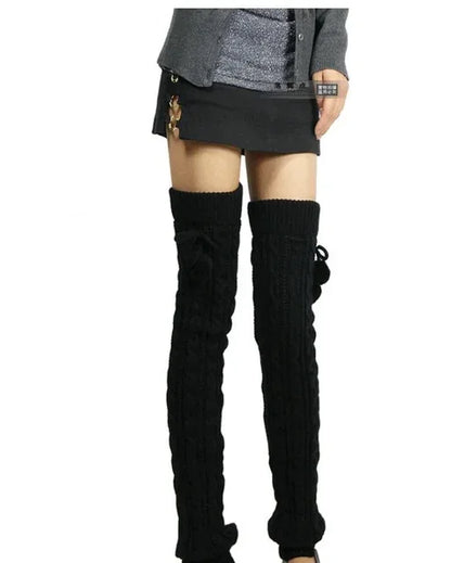 65cm Extra-Long Leg Warmers - Thickened Over-Knee Crochet Boot Covers - Shello's Creative Boutique