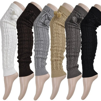 65cm Extra-Long Leg Warmers - Thickened Over-Knee Crochet Boot Covers - Shello's Creative Boutique