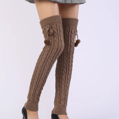 65cm Extra-Long Leg Warmers - Thickened Over-Knee Crochet Boot Covers - Shello's Creative Boutique