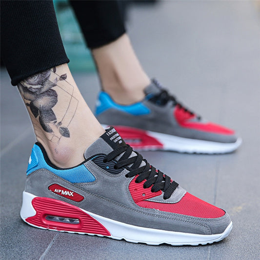 Men Running Shoes Lightweight Air Mesh Man Sneakers Skid-Proof Lace-up Round-Toe Outdoor Sport Shoes eprolo
