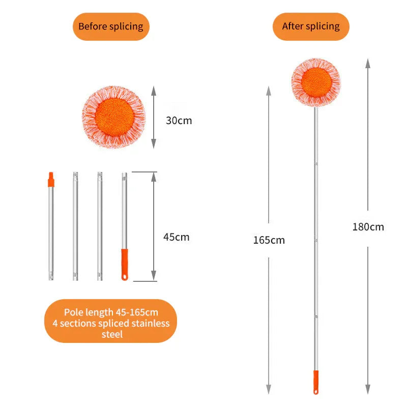 Sunflower Mop Dedusting Car Washing Floor Mop Water Absorbing Chenille Flat Mop Wholesale Sunflower Mop - Shello's Creative Boutique