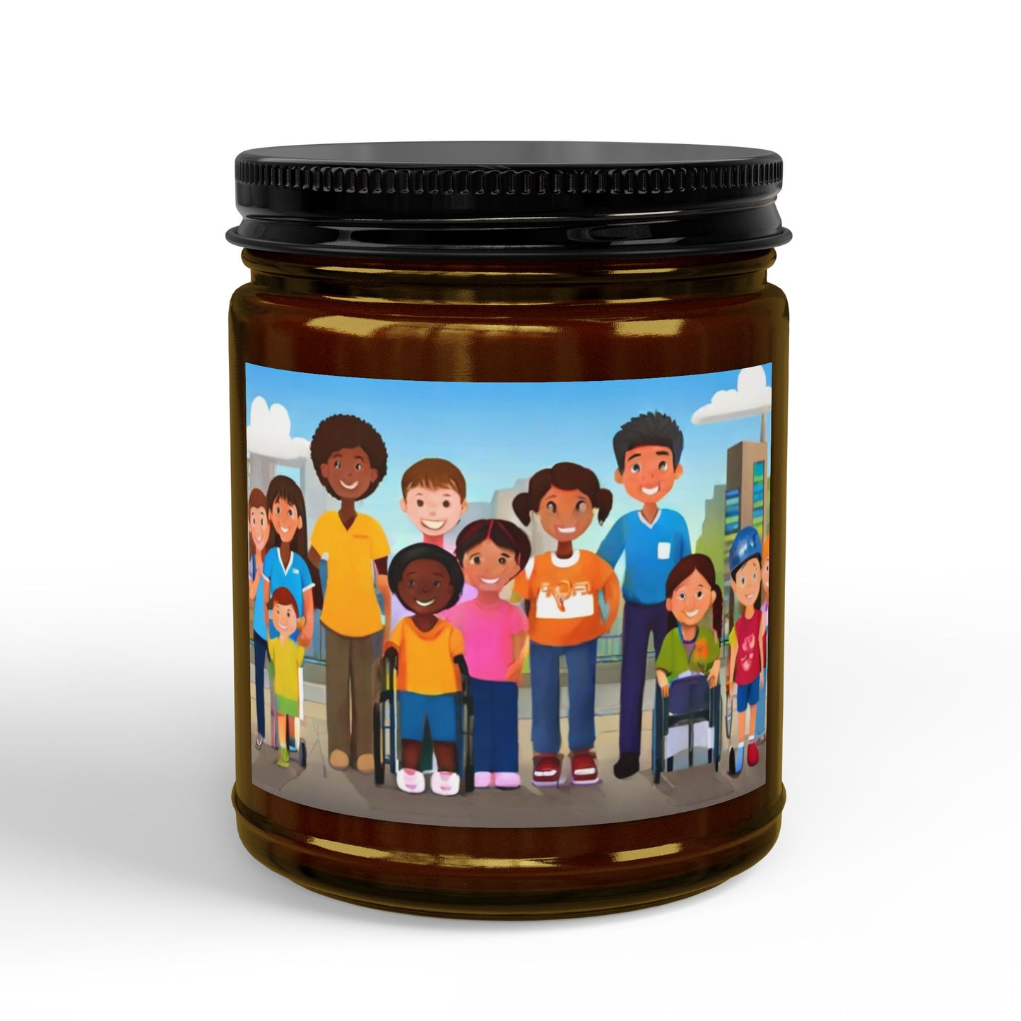 Scented Soy Candles with Black Lid, (4 and 9oz)