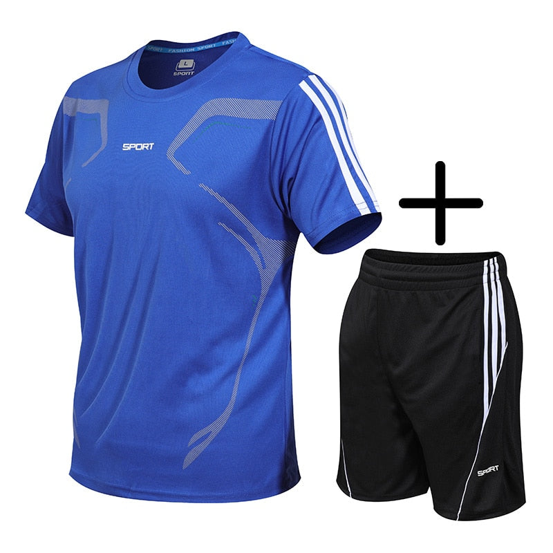 5XL Running T Shirt Sport GYM Tshirt Short Sleeve Football Basketball Tennis Shirt Quick Dry Fitness Sports Set Suits Sportswear eprolo