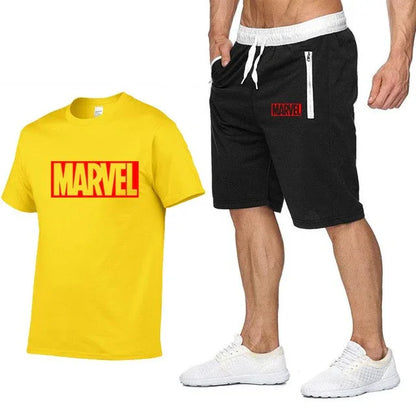Cotton T Shirts+Shorts Men Sets Brand Clothing Two Pieces Tracksuit - Shello's Creative Boutique