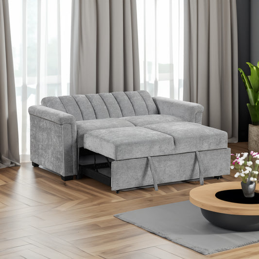 U_STYLE Convertible Soft Cushion Sofa Pull Bed ,for Two People to Sit On eprolo