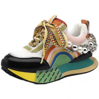 Women's Sneakers Retro Style Original Design Thick Sole Casual - Shello's Creative Boutique