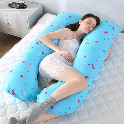 Pregnancy Pillow Bedding Full Body Pillow for Pregnant Women Comfortable U-Shape Cushion Long Side Sleeping Support Pillows - Shello's Creative Boutique