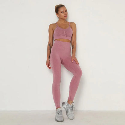 3pcs Yoga Clothing Set Sports Suit Women Sportswear Sports Outfit Fitness Gym Seamless Workout - Shello's Creative Boutique