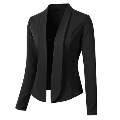 Blazers Women Fashion Solid Tops Long Sleeve Jacket Ladies Office Wear - Shello's Creative Boutique