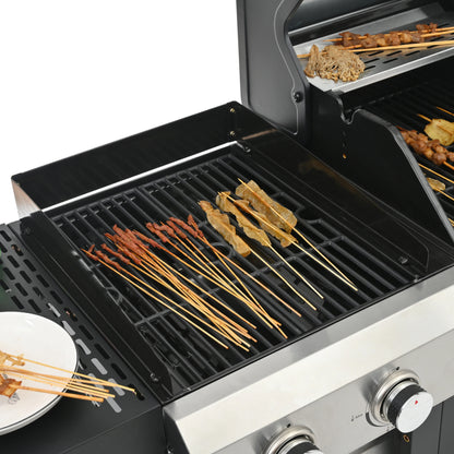 2+2 multifunctional gas barbecue grill and covered grill combination for outdoor cooking - barbecue, barbecue, pizza. - Shello's Creative Boutique