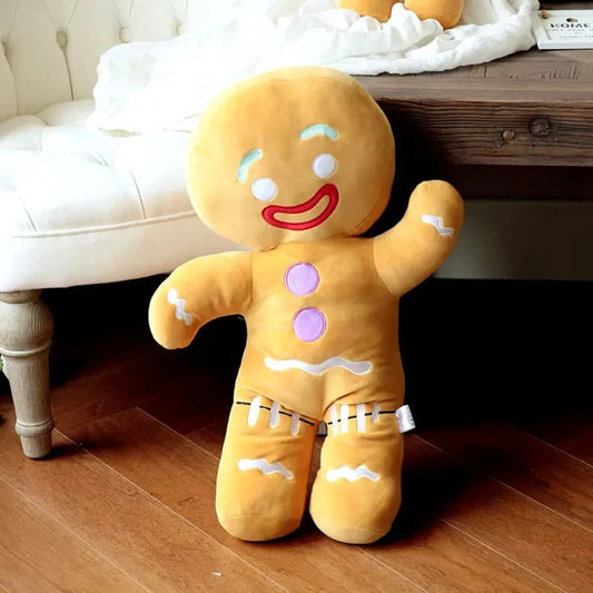 Gingerbread Man Plush Toy Baby Appease Doll Biscuits Man Pillow Car Seat Cushion Reindeer Home Decor Toy Children Christmas Gift eprolo
