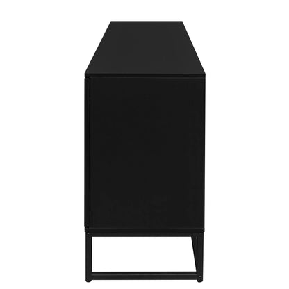 Rattan 4-Door Sideboard , Sideboard Buffet Storage Cabinet,Accent Storage Cabinet , Large Cabinet With 4 Rattan Decorated Doors - Shello's Creative Boutique