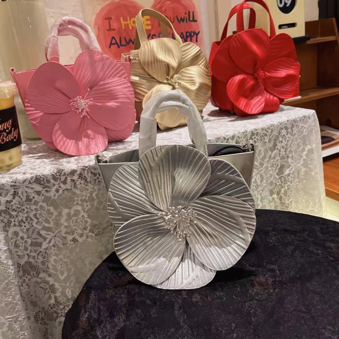 New Chinese style tea flower bucket banquet petals lady lady bride vegetable basket hand holding small bag-Shello's Creative Boutique