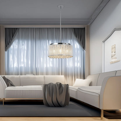 Modern Crystal Chandelier for Living Room – Luxury Round Crystal Lamp - Shello's Creative Boutique