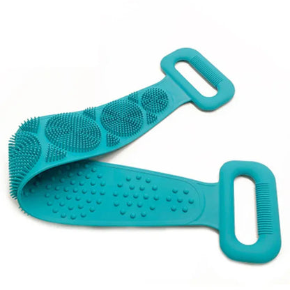Hot Body Wash Silicone Body Scrubber Belt Double Side Shower Exfoliating Belt Removes Bath Towel - Shello's Creative Boutique