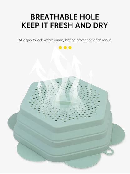 Microwave Oven Anti Spluttering Lid Collapsible Silicone Microwave Food Cover with Plate Microwave Cover lids - Shello's Creative Boutique