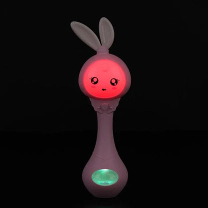 Musical Flashing Baby Rattles - Rabbit Hand Bells Educational Toy 0-12M - Shello's Creative Boutique
