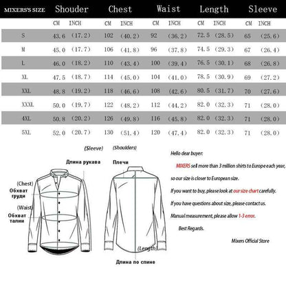 Men's Casual Shirt Slim Fit Casual Button Down Shirt Long Sleeve Formal Dress Shirts