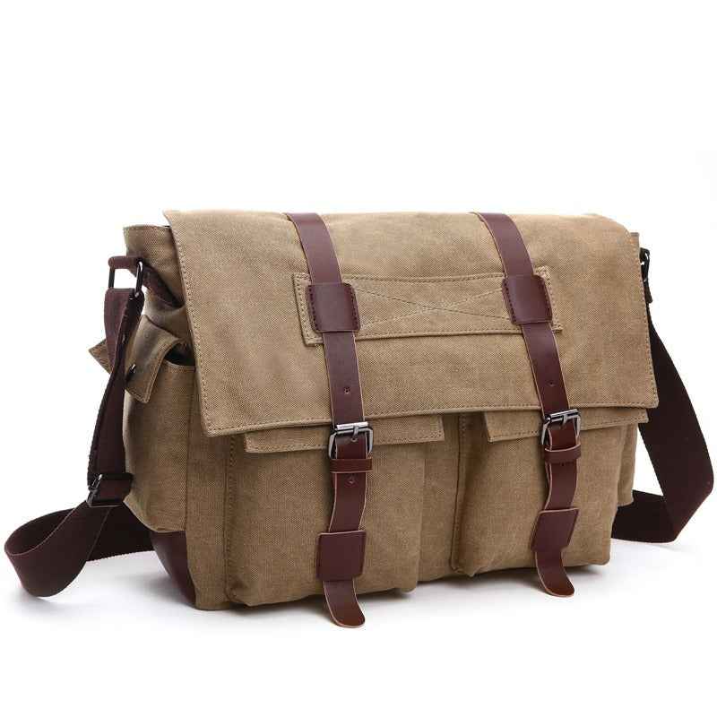 Men Business Messenger Shoulder Bag Vintage Crossbody Pack