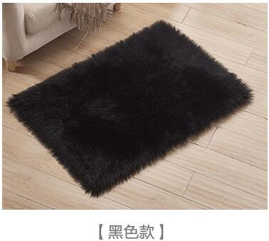Artificial Wool Carpet Rectangle/Square garnish Faux Mat Seat Pad Plain Skin Fur Plain Fluffy Area Rugs Washable Home Textile - Shello's Creative Boutique