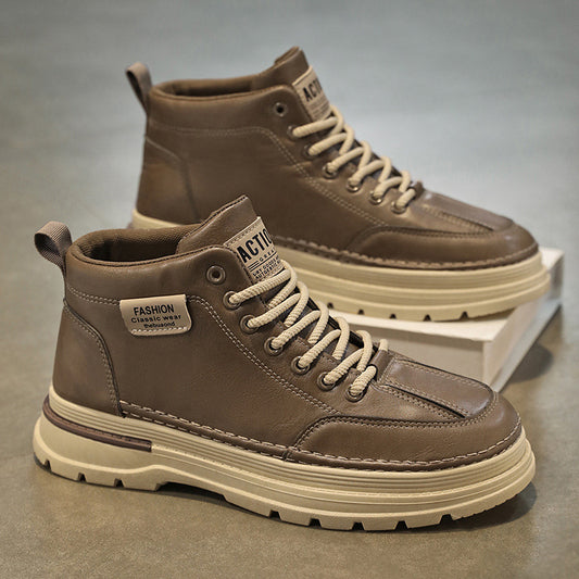 Martin boots men's shoes autumn new high top shoes men's trendy versatile casual workwear shoes short boots eprolo