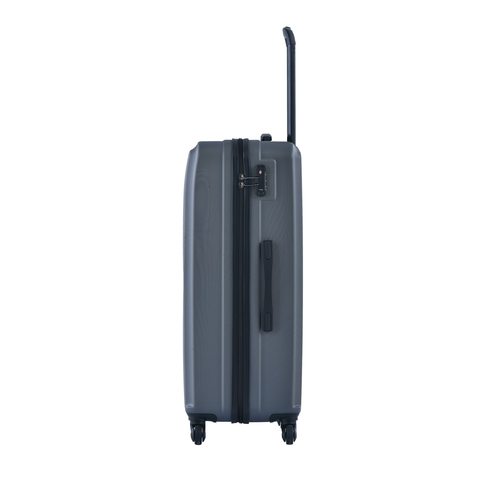 3 Piece Luggage Sets ABS Lightweight Suitcase with Two Hooks, Spinner Wheels, TSA Lock, (20/24/28) Gray eprolo
