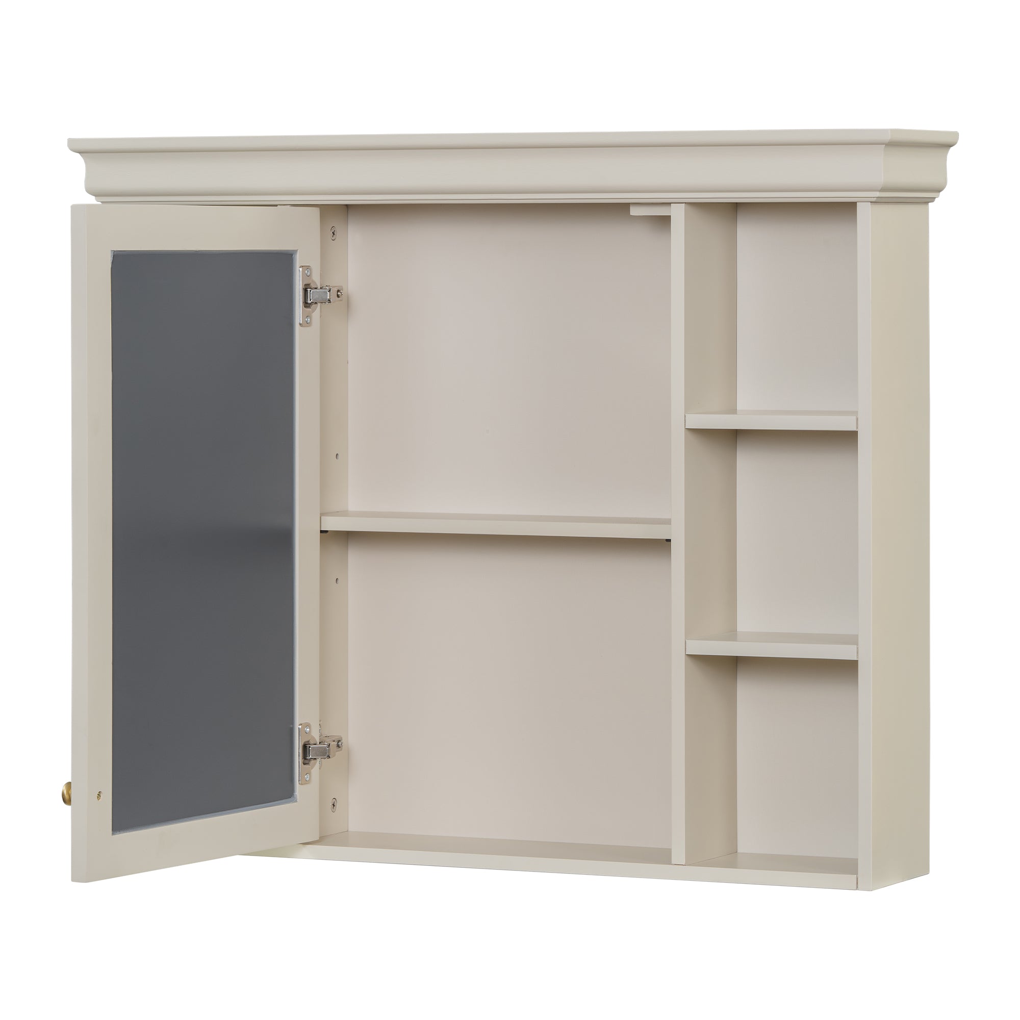 35'' x 28'' Blue Wall Mounted Bathroom Storage Cabinet with Mirror Door, Modern Bathroom Wall Cabinet with Mirror eprolo