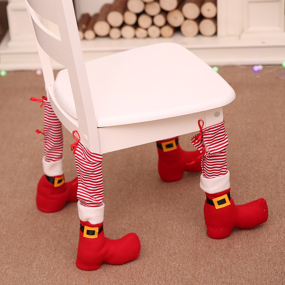 Christmas decorative items, table legs, home decor, dining table and chair protective covers, chair legs, Christmas chair covers Shello Creative Boutique