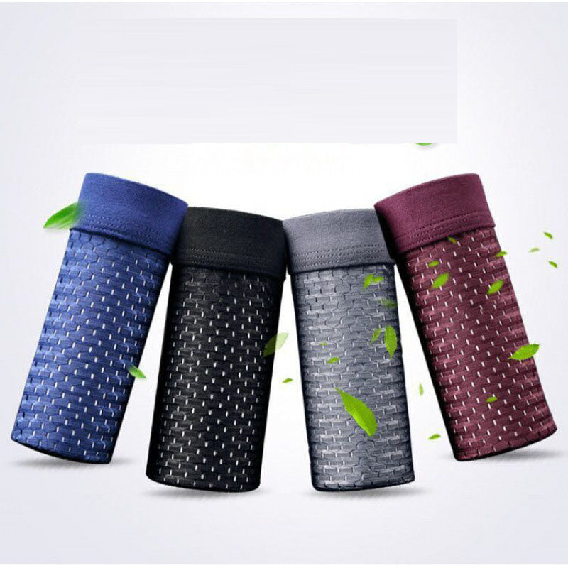 Men's boxer briefs ice silk large size breathable summer seamless four-corner mesh men's pants eprolo