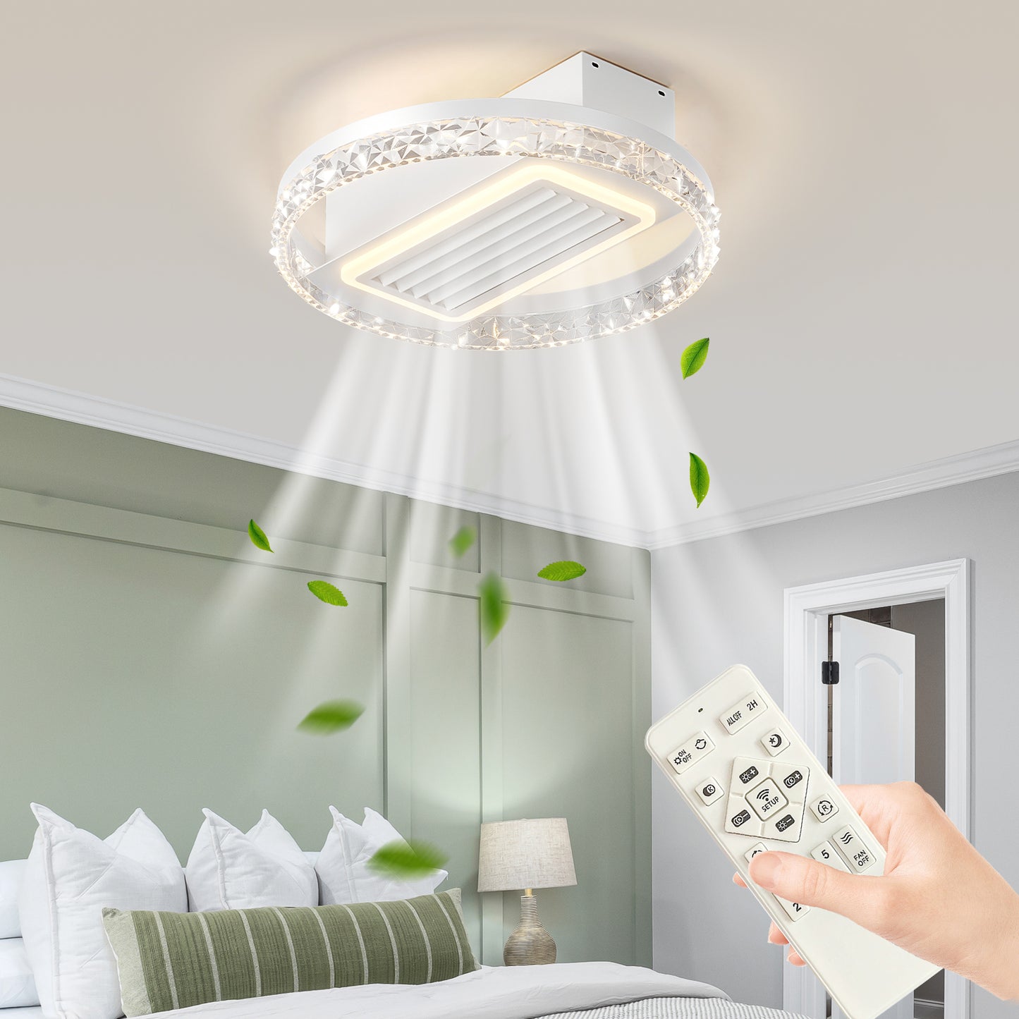 Bladeless Fan Lamp With Lights Dimmable  LED eprolo