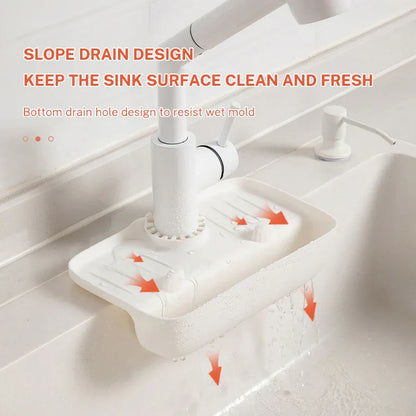 Faucet Splash Proof Drainage Rack, Sink Water Collection Pad, Kitchen Cloth, Sponge Wipe - Shello's Creative Boutique
