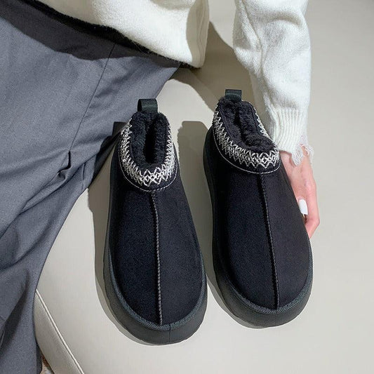 New Winter Retro Women Snow Warm Loafers Boots Shoes Woman Lady Female Flat Bottine Botas Boots Mujer Shoes - Shello's Creative Boutique