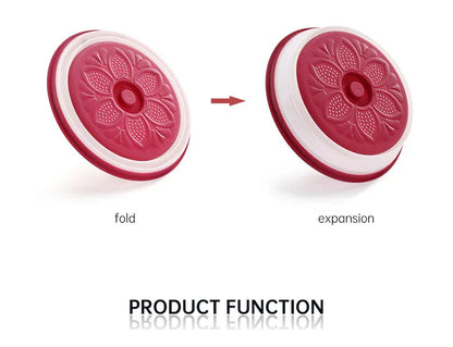 Collapsible Microwave Cover Lid Folding Plate Cover Colander Strainer Fruit Vegetables Washing Basket Plate Lid Kitchen Tools - Shello's Creative Boutique