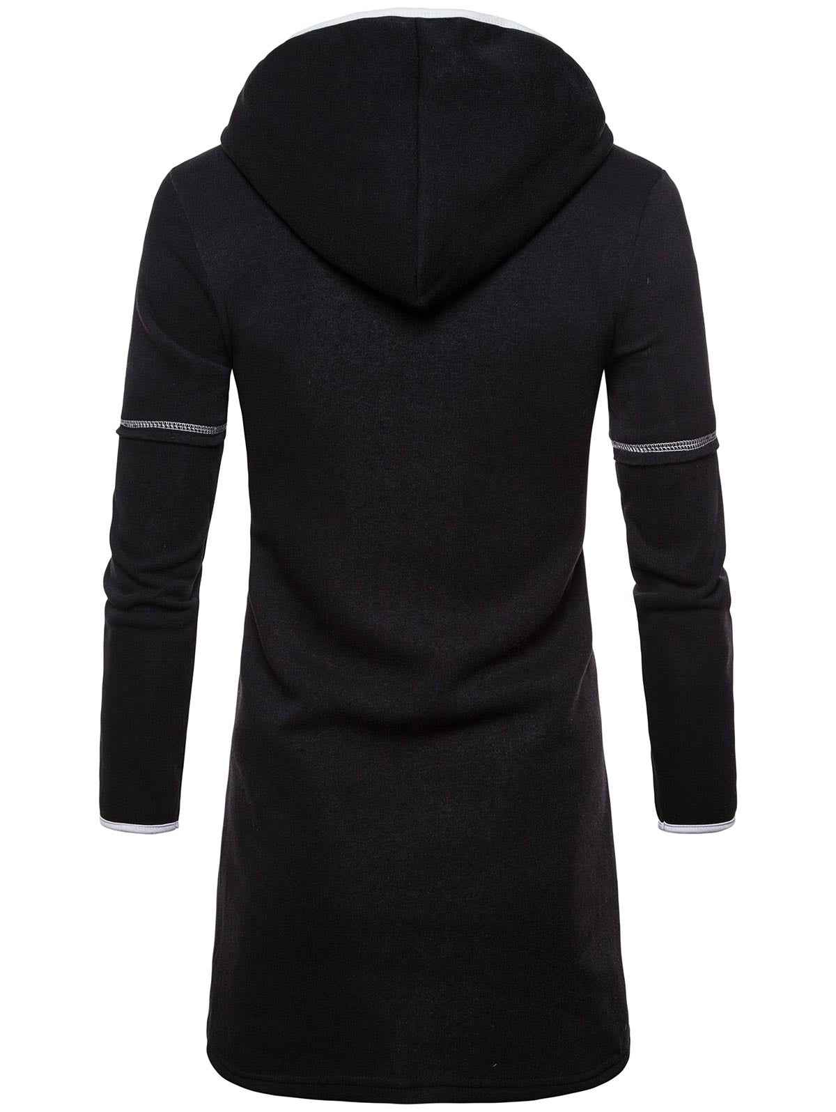 Open Front Long Sleeve Longline Hoodie