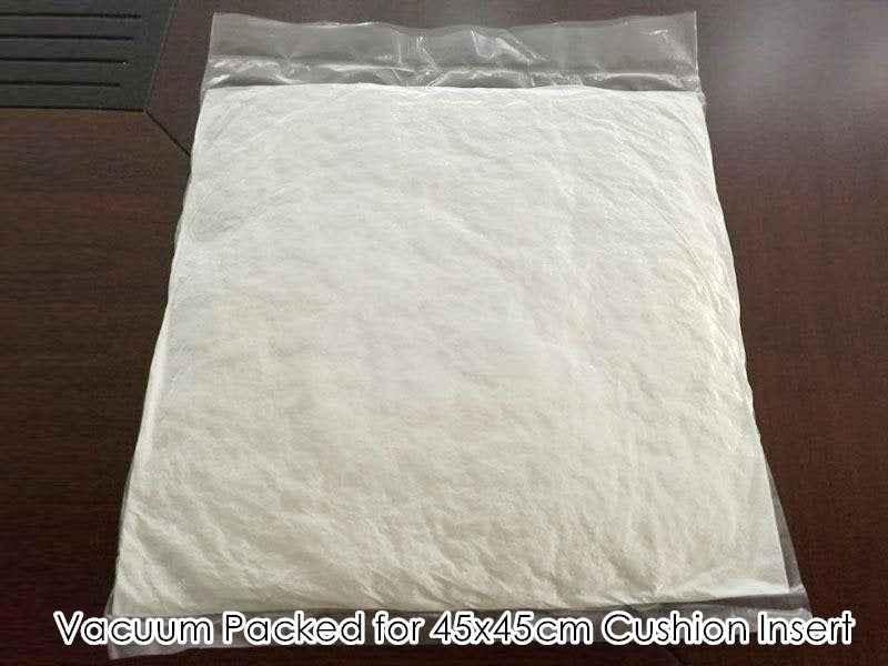 45x45cm Cushion Insert - Soft White Peached Fabric Inner with PP Cotton Filling (450g) - Shello's Creative Boutique