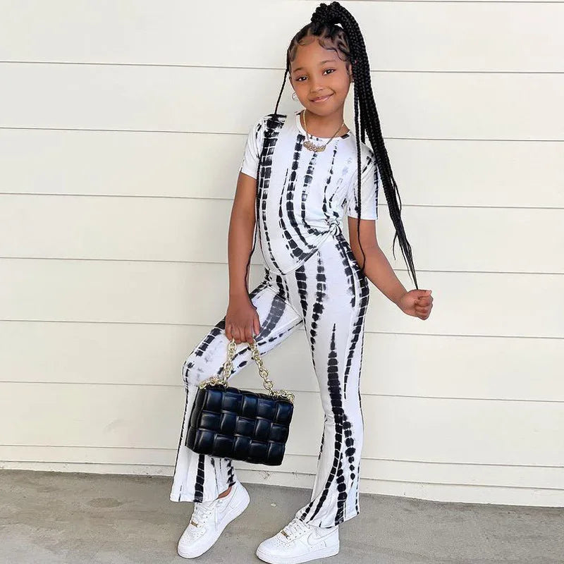 Children's Clothing Suit New Ins Style Children Clothing Girls Suit Printing Short-Sleeved Suit - Shello's Creative Boutique