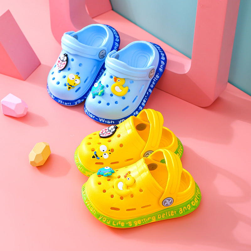 Baby Sandals Male Summer Toddler Cartoon 1-3 Years Old 2 Girls Hole Shoes Soft Bottom Non-Slip Baby Beach Sandals Shello Creative Boutique
