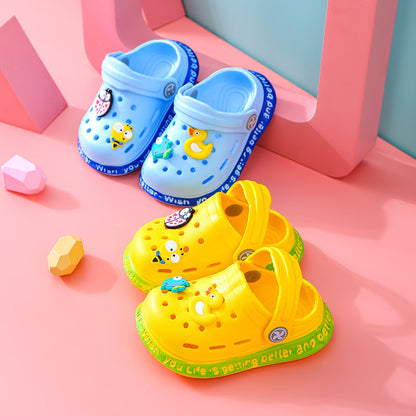 Baby Sandals Male Summer Toddler Cartoon 1-3 Years Old 2 Girls Hole Shoes Soft Bottom Non-Slip Baby Beach Sandals Shello Creative Boutique