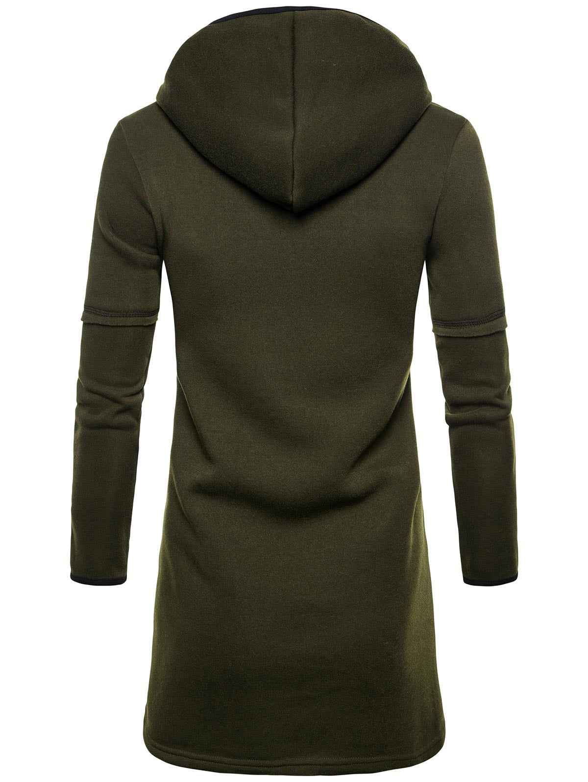 Open Front Long Sleeve Longline Hoodie