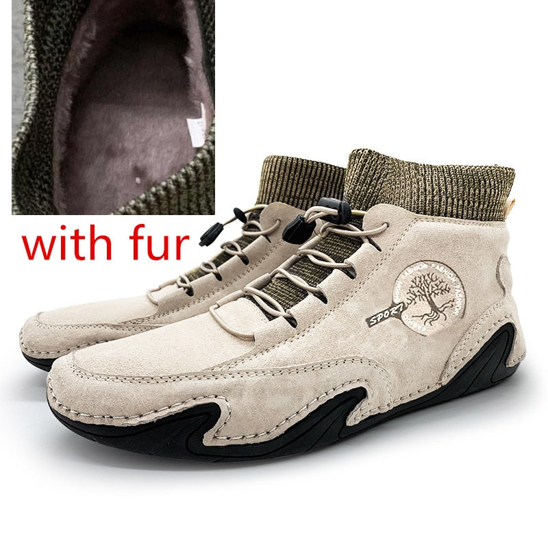 Men's Sneakers cow suede Leather Men Loafers Shoes Fashion Slip on Men Driving Shoes Soft Sapato Masculino Mocassin Homme eprolo