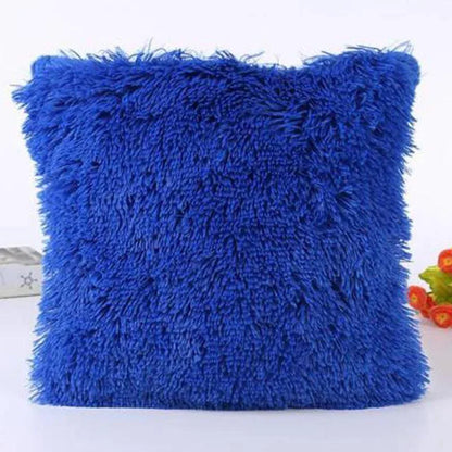 Solid Soft Plush Faux Fur Decorative Cushion Cover Throw Pillows For Sofa Car Chair Hotel Home Decoration - Shello's Creative Boutique