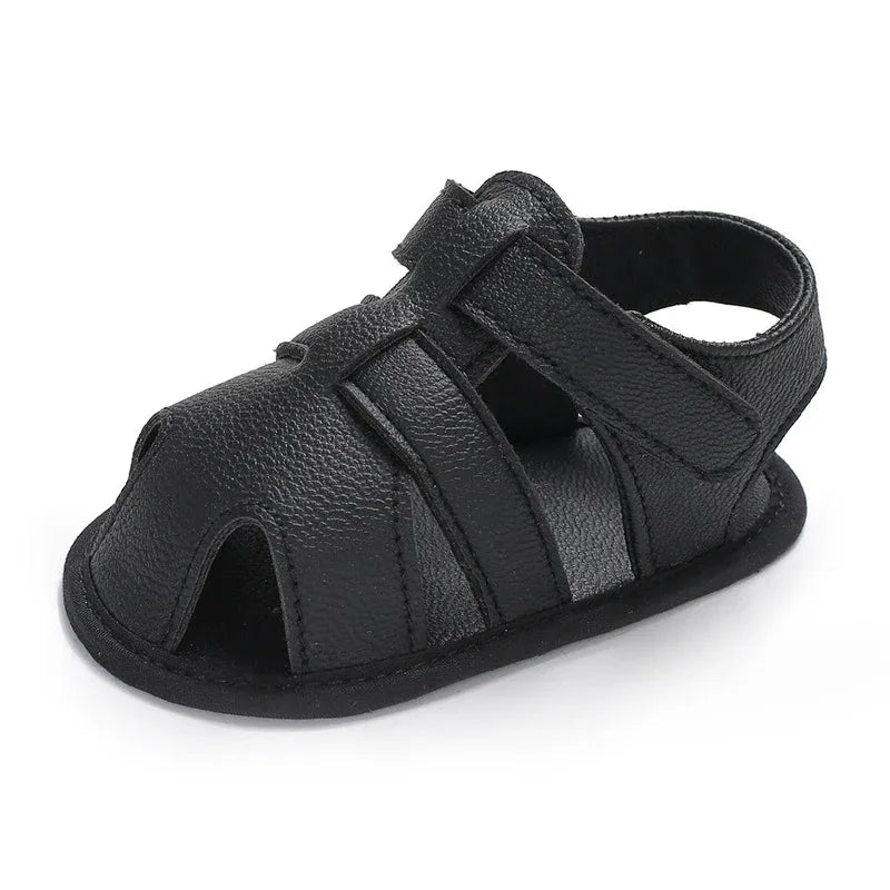 Baby Boy Summer Sandals - Soft Cotton First Walking Shoes 0-1 Year - Shello's Creative Boutique