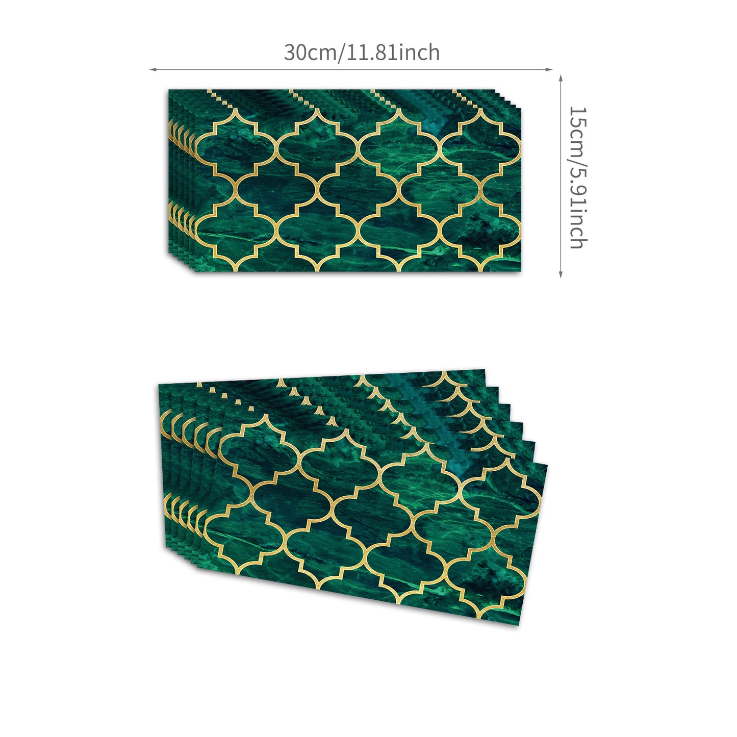 Funlife City Lights Thickened Brick Stickers Emerald Light Luxury Home Wall Decoration Stickers