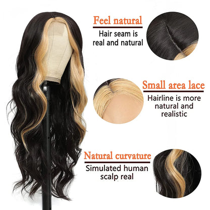 Long Curly Lace Front Wig - High Temperature Synthetic Hair - Shello's Creative Boutique