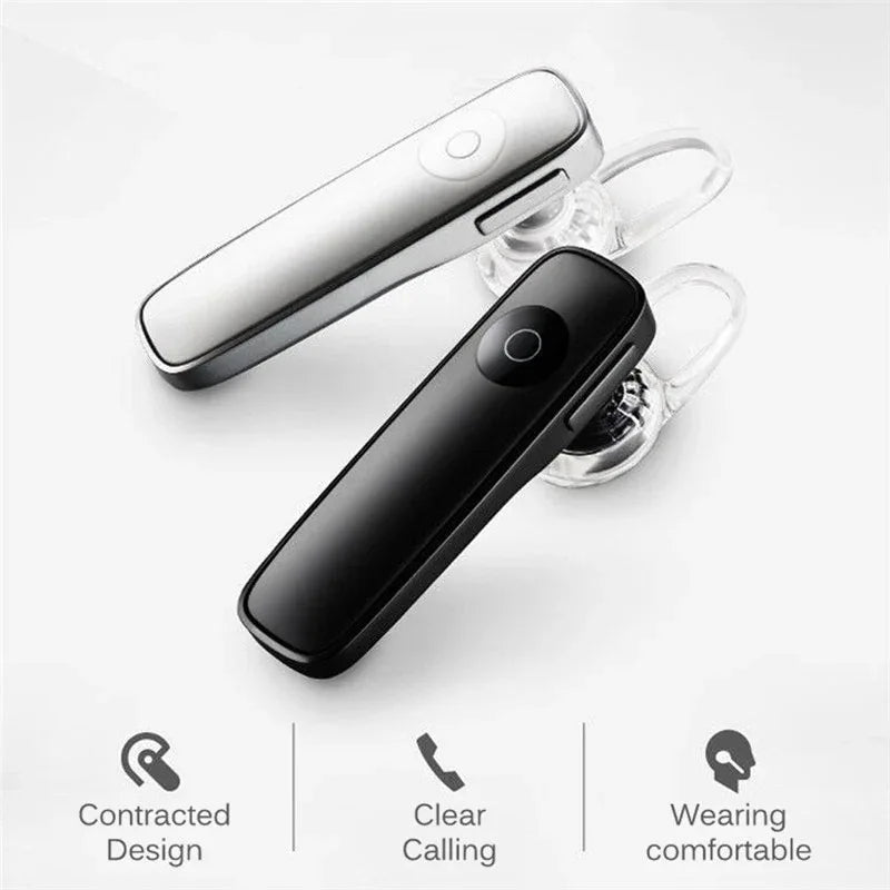 M165 Mini Bluetooth Earphone Stereo Bass Bluetooth Headset Handsfree Earloop Wireless Earpiece With Mic For All Smart Phones - Shello's Creative Boutique