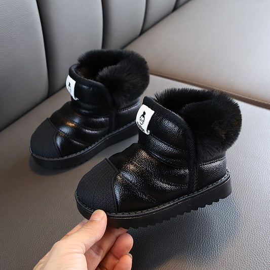 Winter Baby Girls Boys Snow Boots Warm Outdoor Children Boots Waterproof Non-slip Kids Plush Boots Infant Cotton Shoes eprolo