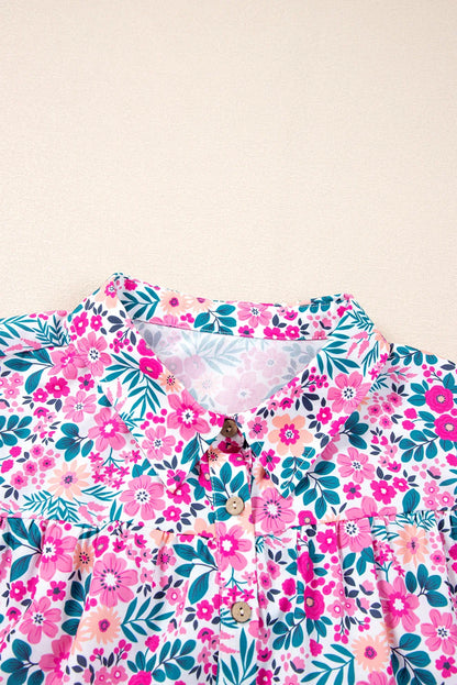 Plus Size Floral Puff Sleeve Dress - Romantic Elegance with a Boho-Chic Twist! - Shello's Creative Boutique
