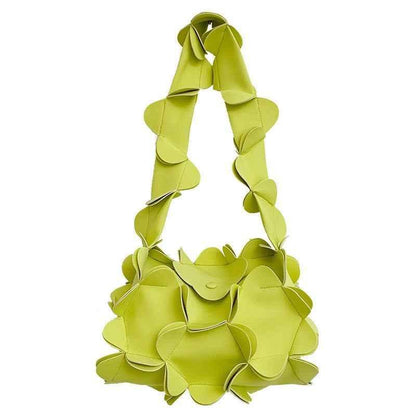 Mori Soft Girl Petal Bag Three-Dimensional One-Shoulder PU Underarm Bag for Ladies - Shello's Creative Boutique