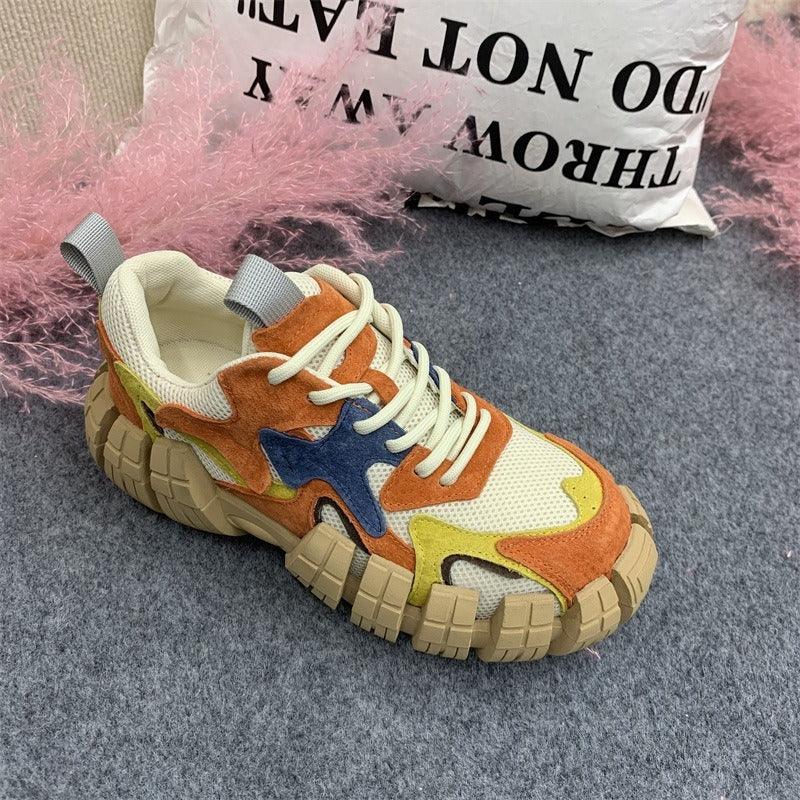 Adult Colored Tire Tank Casual Shoes Unisex Ugly Cute Thick Sole Mesh Shoes Women Men Non-Slip Sports Shoes - Shello's Creative Boutique